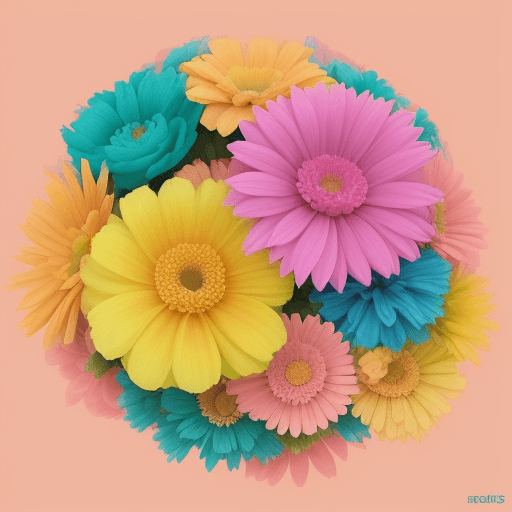 AI generated: flores generadas muy bonitas,de colores..