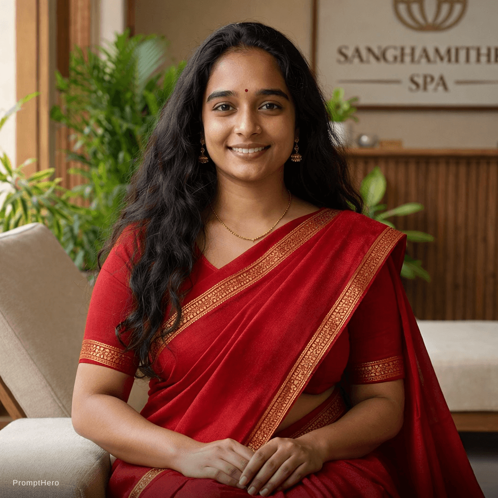 AI generated: Red colour Saree 