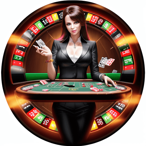 AI generated: Create a picture, casino theme, online gambling. The picture should be bright.