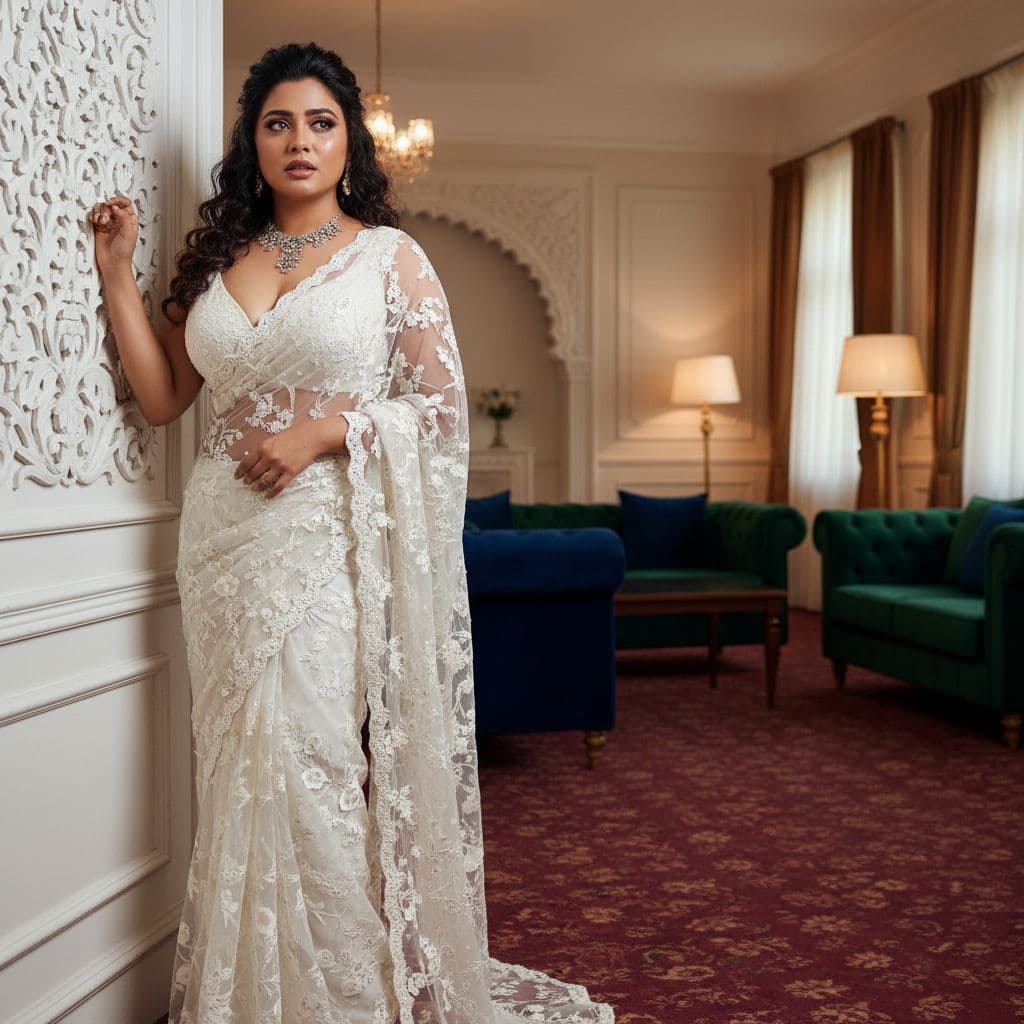 AI generated: full body view  of most beautiful girl as most beautiful indian realstic girl with plus size FLAT st...