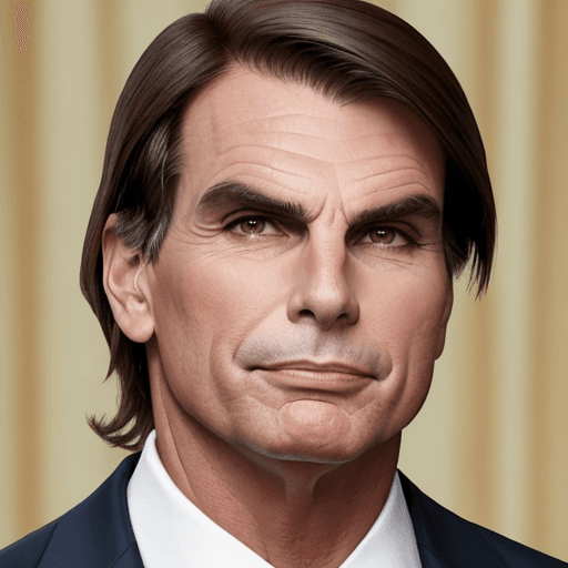 AI generated:  Jair Bolsonaro presidente homem de bem elegante honesto simpático 