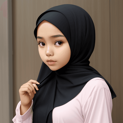 AI generated: An Indonesian girl wearing hijab