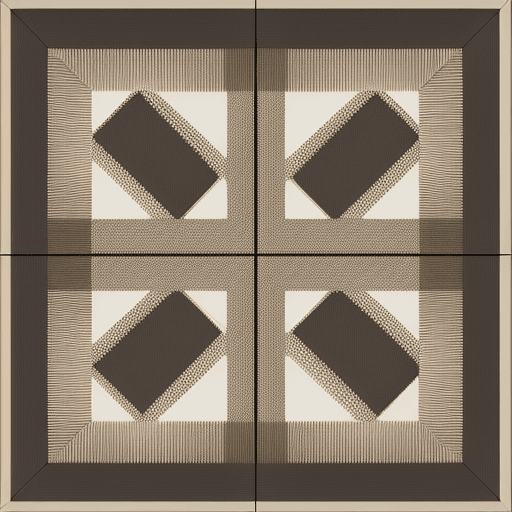 AI generated:  A texture of squares, each precisely rotated at 45 degrees. The carefully selected two-tone palette...