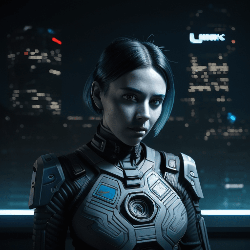 AI generated: sci fi character art, cool artwork, futuristic style, in the style of 32k uhd, atey ghailan, geoff j...