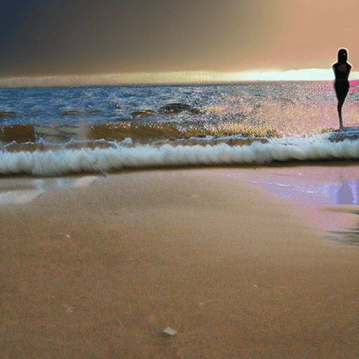 AI generated: nude girl on beach