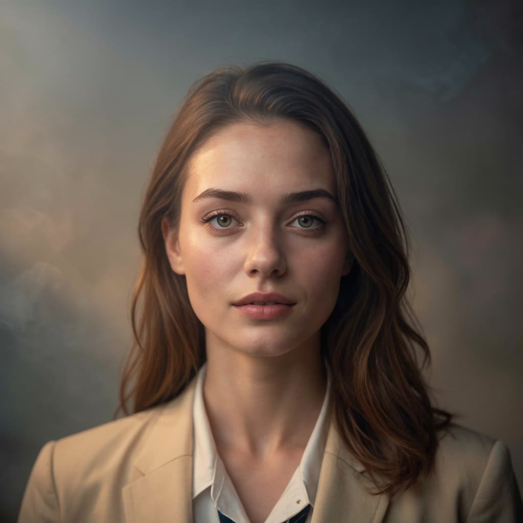 AI generated: light brown woman, atmospheric lighting --chaos 75 --ar 1:2 --profile fkuo5yb --stylize 750 --v 7