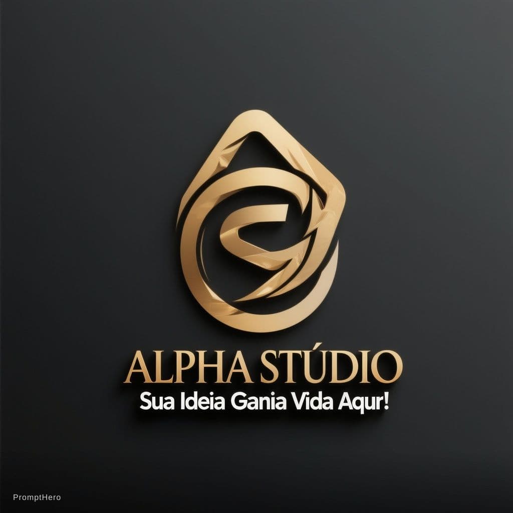 AI generated: Crie um logótipo profissional, moderno e premium para uma gráfica digital chamada “Alpha Stúdio”.

A...