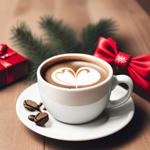 AI generated: Christmas cup of coffee
