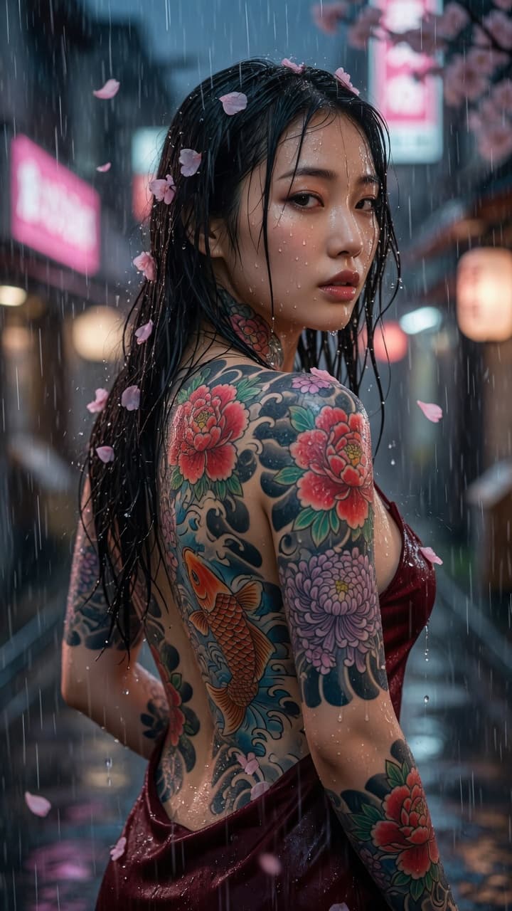 AI generated: A stunning ultra-realistic photograph of a beautiful young East Asian woman with flawless skin, stan...
