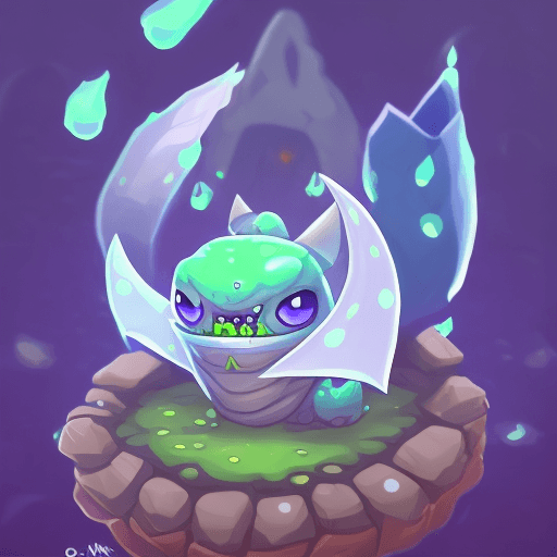 AI generated:  an adorable cute dungeon slime, chibi dragon slime --uplight 