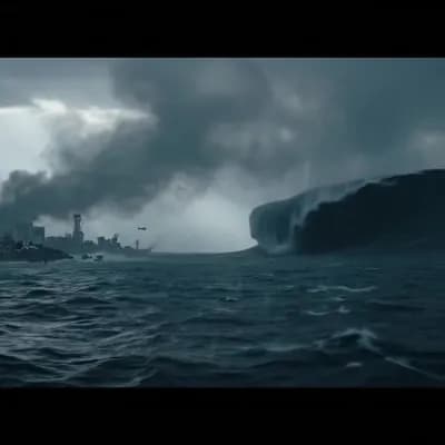 AI generated video: [EXTREME WIDE SHOT], [SLOW ZOOM IN + STATIC FRAMING],  
[COASTLINE OF RUSSIA AND ADJACENT LANDS FAC...