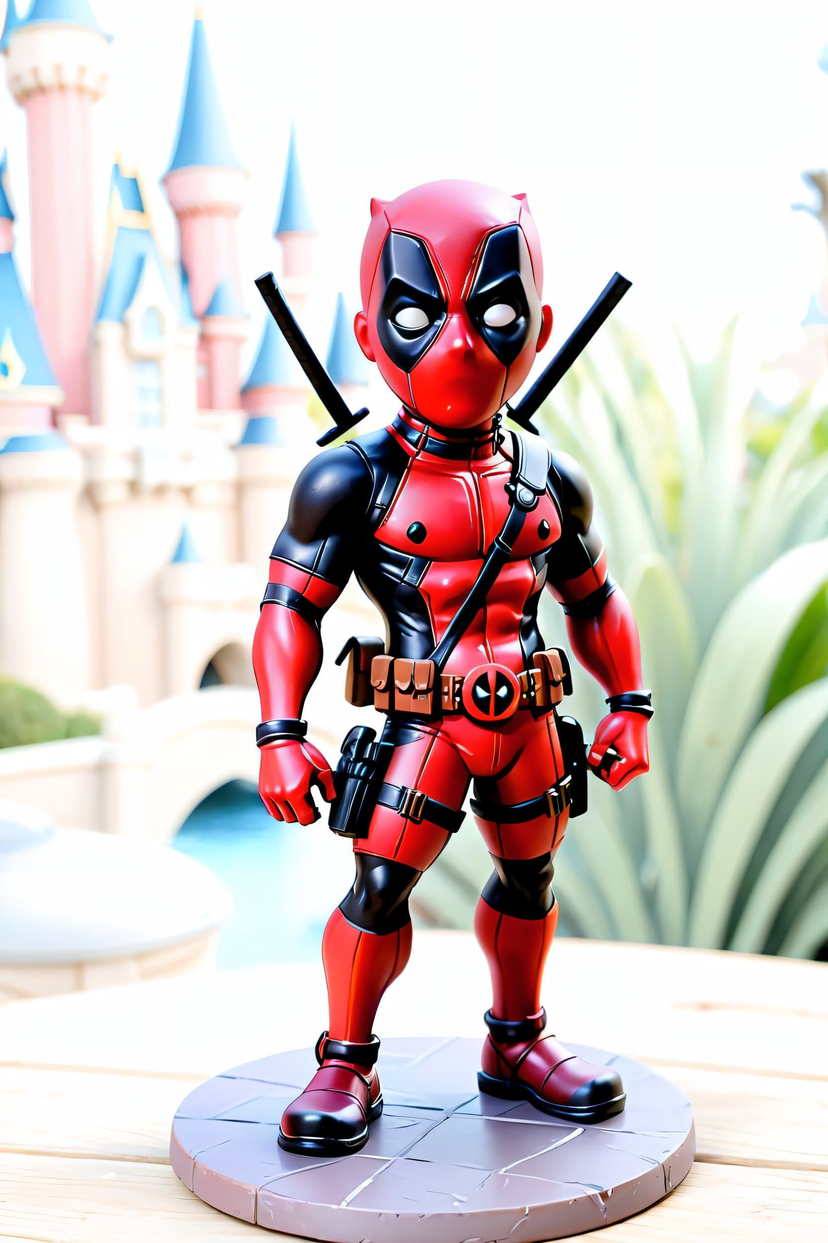 AI generated: deadpool figurine , modern Disney style, <lora:add_detail:0.4> <lora:epi_noiseoffset2:0.4> <lora:hai...