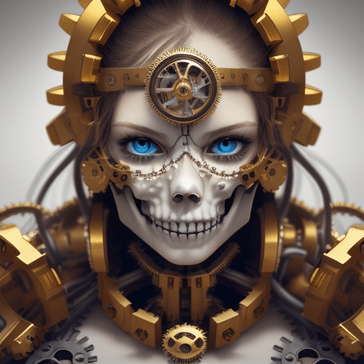 AI generated: 8K, (masterpiece*high detailed*highres), (portrait shot), sharp focus, soft lighting, ((mechanical s...