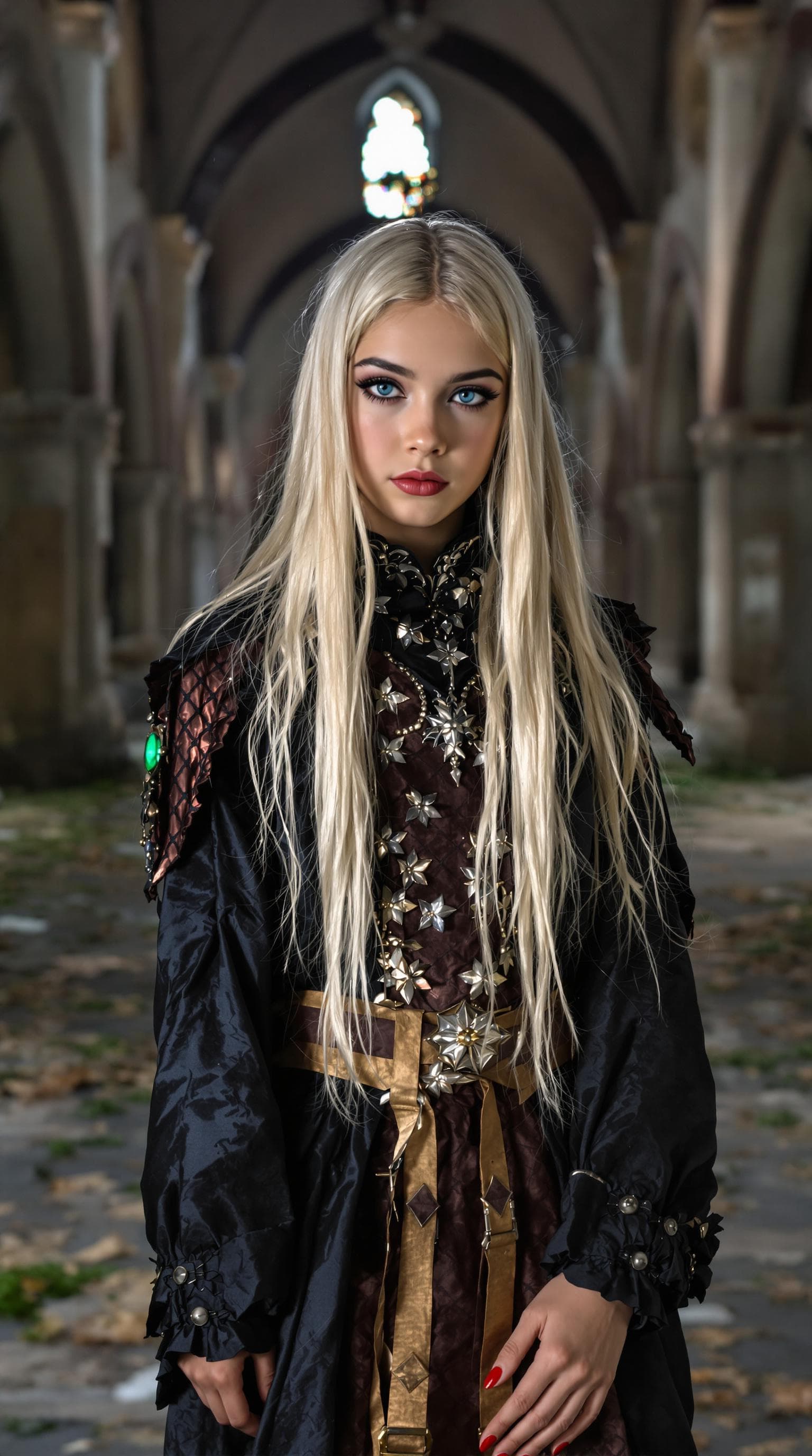 AI generated: a professional photo of a exceptionally beautiful in the world, Preacher the vampire hunter (age 11)...