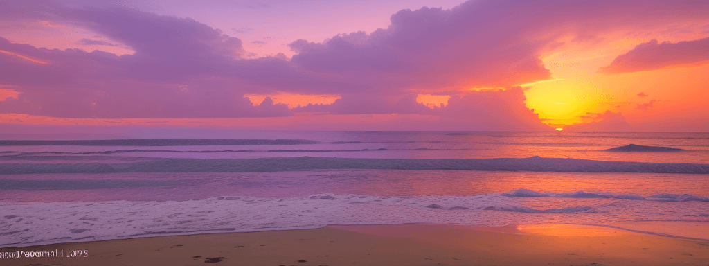 AI generated: **A sunset over the beach in the city of Bali captured in a realistic, high-quality photograph. Clea...