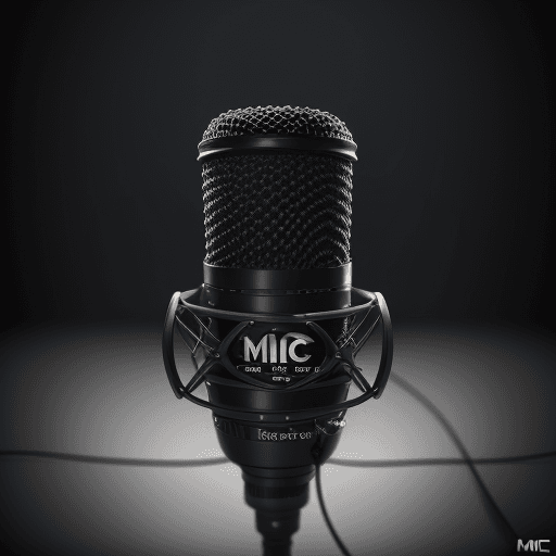 AI generated: Microfone logo for a band named Mic Mania, octane render, trending on artstation, cinematic, hyper r...