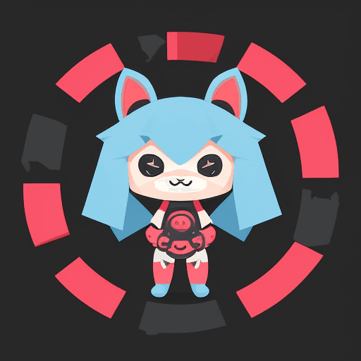 AI generated: Imagine, A cute mascot for a gaming company, simple, vector, flat design