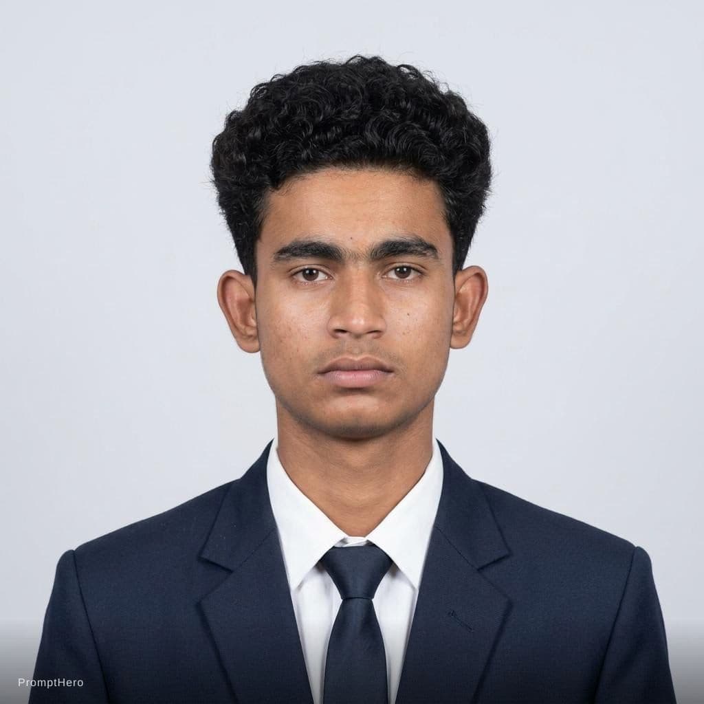 AI generated: passport photo man