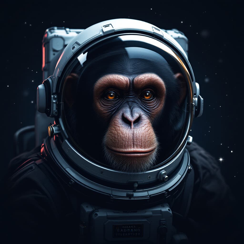 AI generated: chimpanzee astronaut