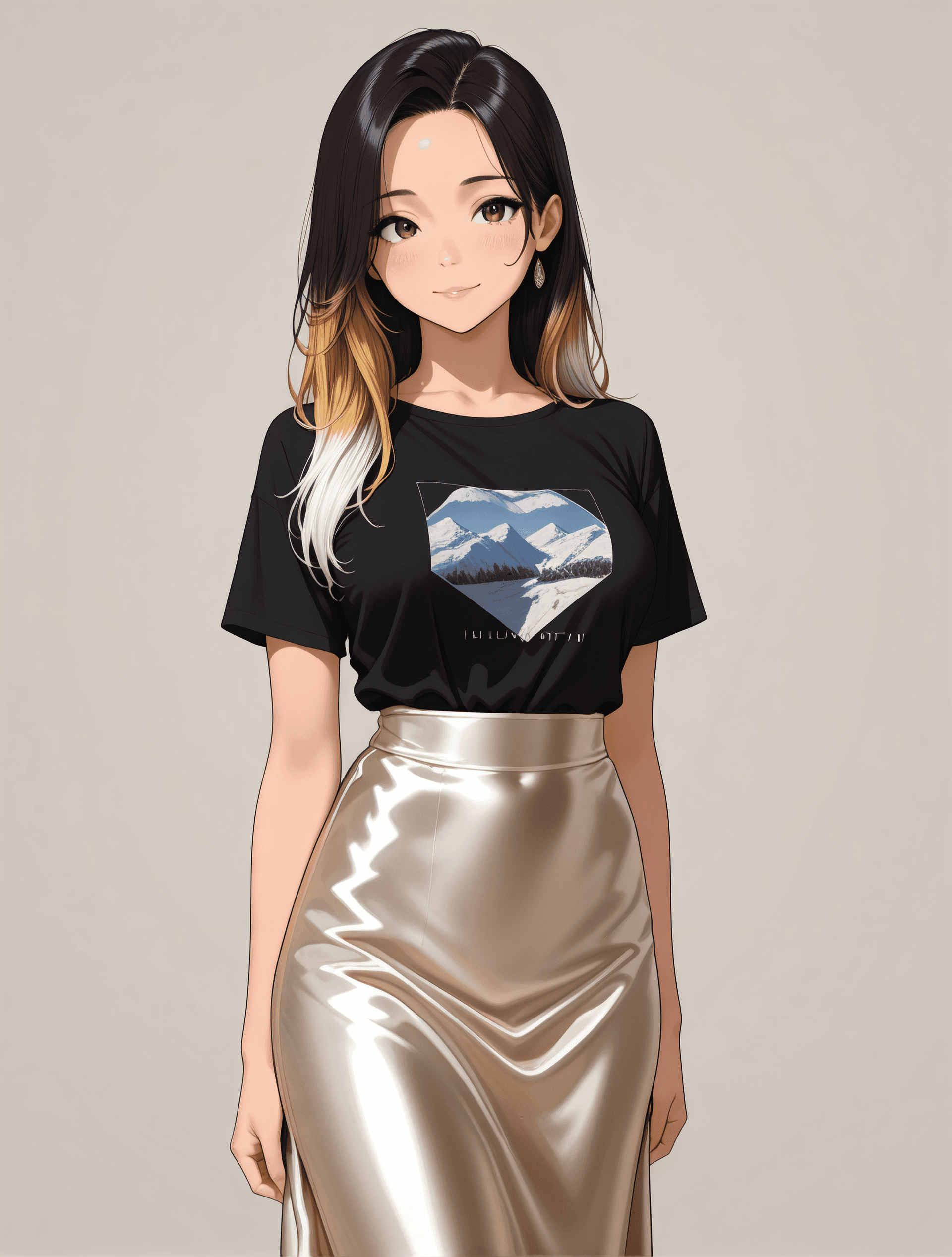 satin skirt