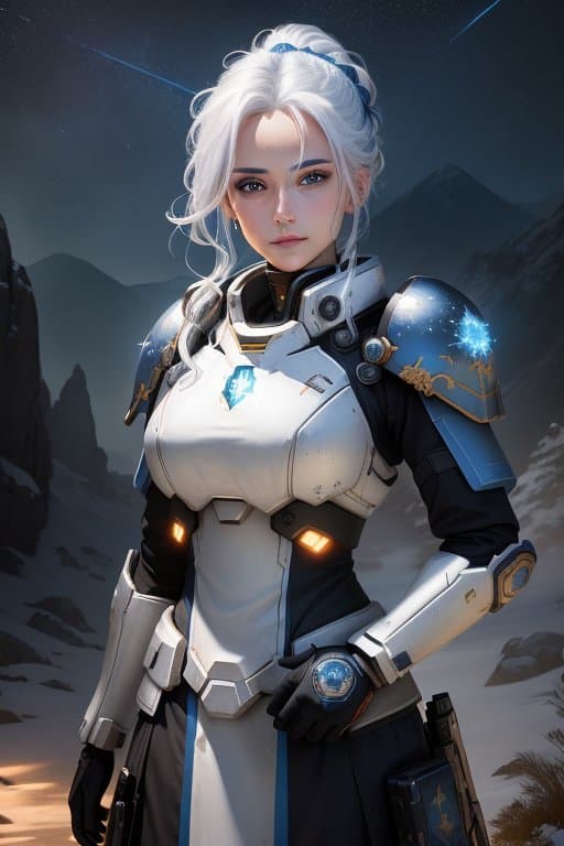 AI generated: Masterpiece, best quality, realistic, colorful cinematic lighting, photo of, (beautiful [T'au|woman]...