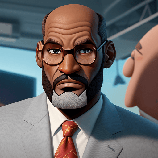 AI generated: an animated pixar and disney movie poster named "lebron" releasing 2024 about a old bald guy with th...