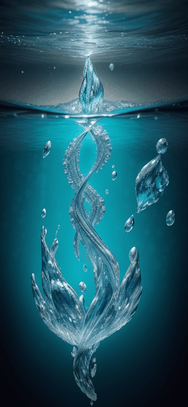 AI generated: A photograph showcasing the word "ESTRESSE" meticulously spelled out using water bubbles. The delica...