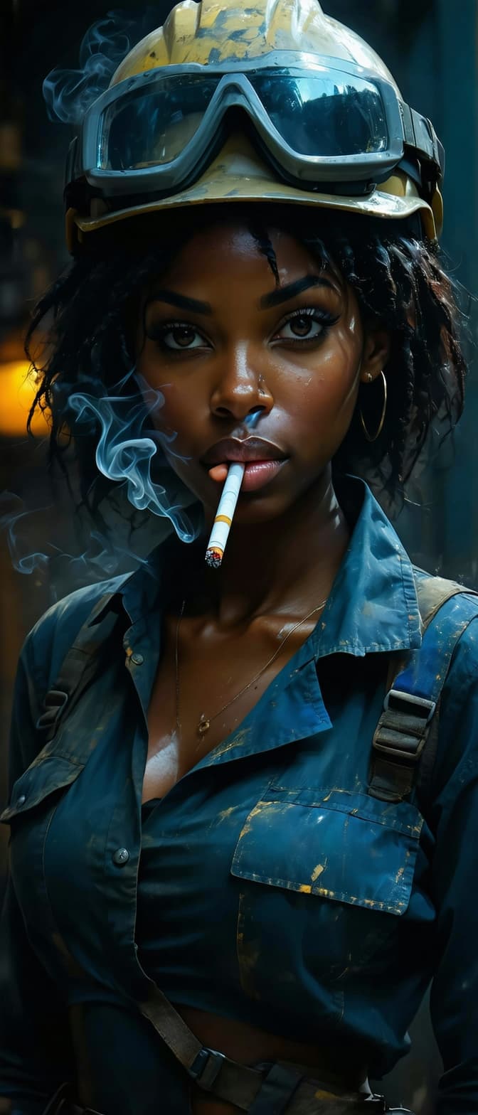 AI generated: girl, photo of the most beautiful artwork in the world for an African woman featuring soft lustrous ...