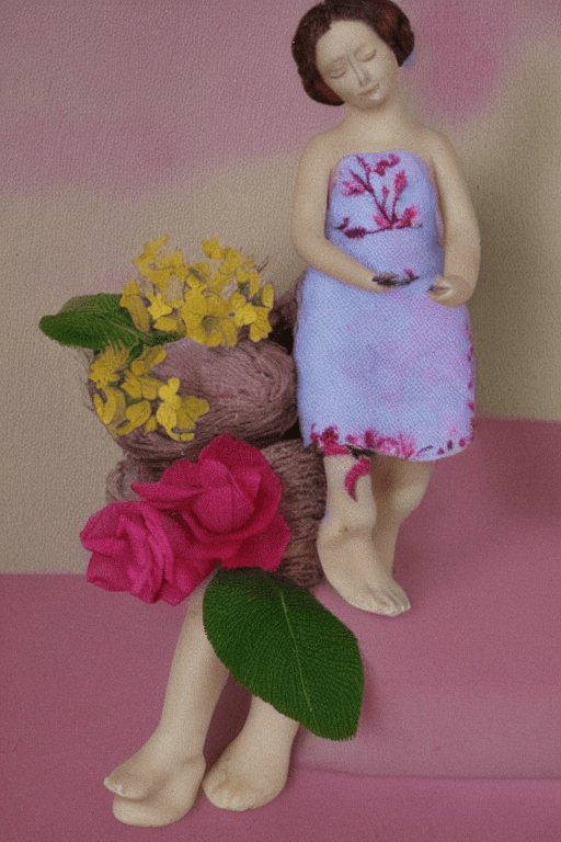 AI generated: jolie cochonnette en sandales :: floral :: 1 éclairage naturel :: 1 simulation miniature :: 1 paul g...