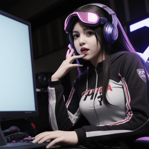 AI generated: gamer girl
