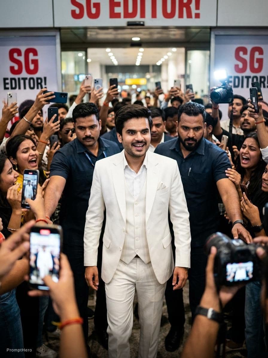 AI generated: “A cinematic, ultra-realistic celebrity arrival sequence shot on ARRI Alexa with anamorphic lenses, ...