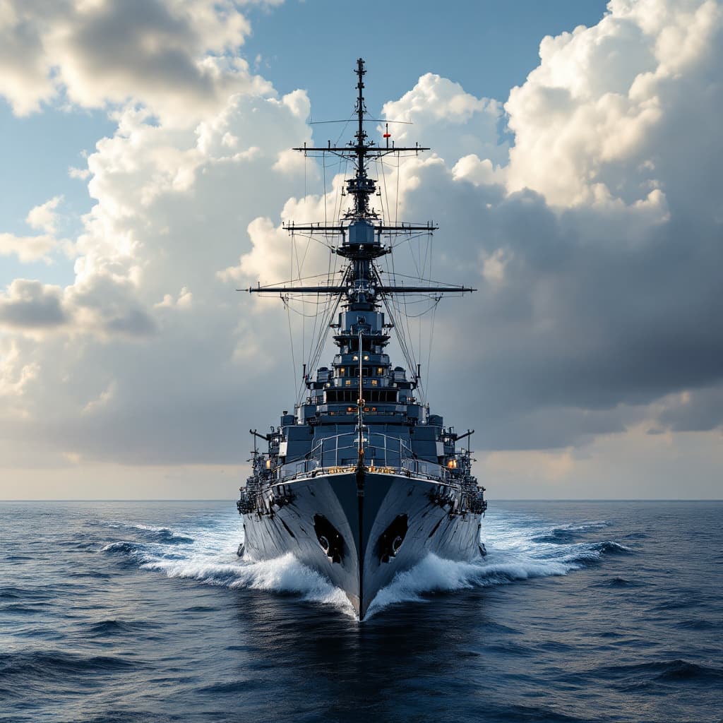 AI generated: professional photo of the Oryol frigate,  ship on the high seas, on a bright sunny day,  8k, (high r...