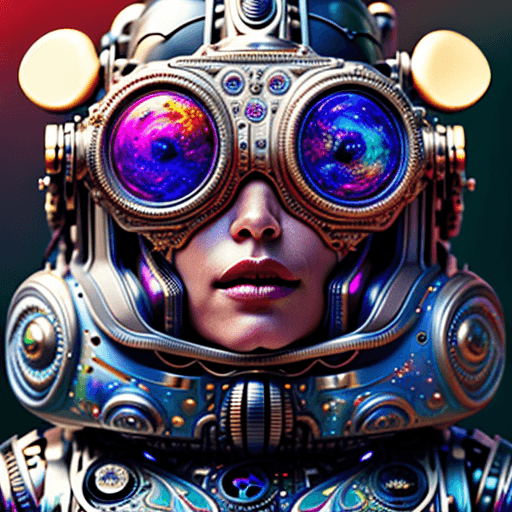 AI generated: polished lush galactic ornate floral edm cyborg goggles : : weta disney pixar movie still photo : : ...