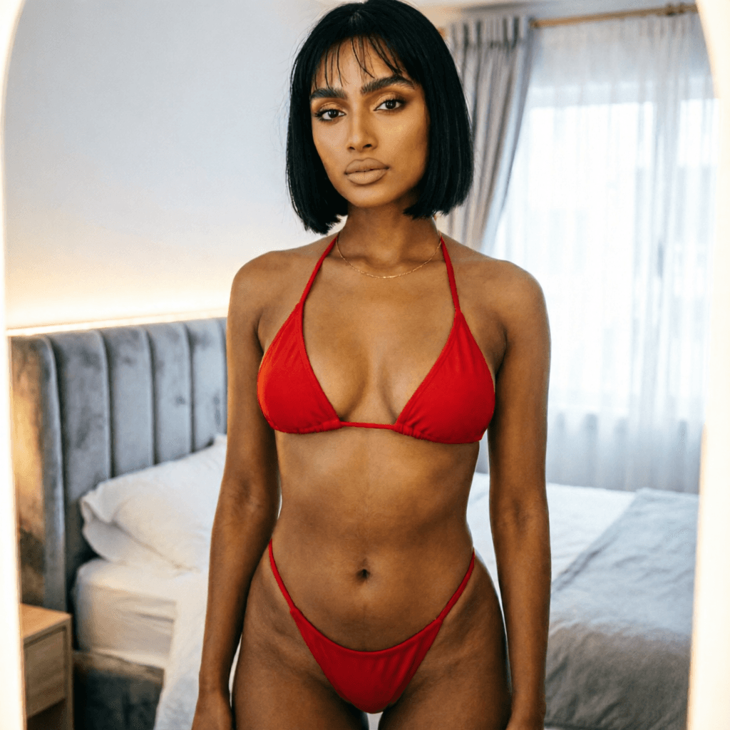 AI generated: 























Bedroom, mirror phone selfie, short straight hair, girl, Indian, tan skin, r...