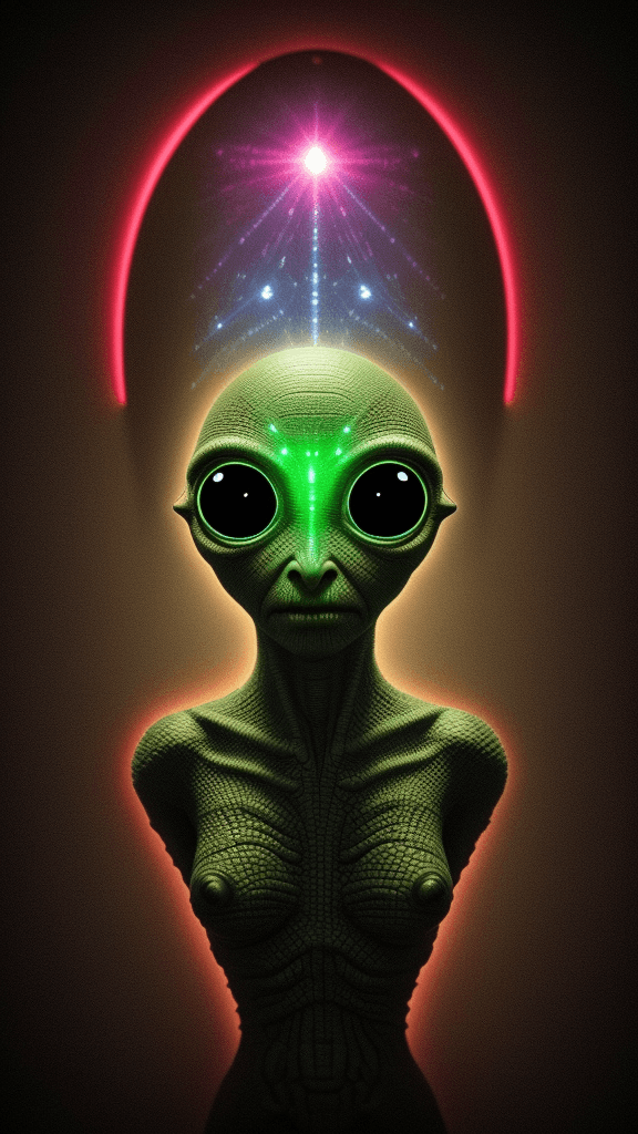 AI generated: 4d 8k 16k laser art rfktrstyle 8k 16k alien being masterpiece,horror