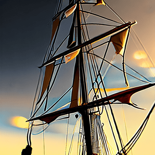 AI generated: Photo of a ultra realistic sailing ship, dramatic light, pale sunrise, cinematic lighting, battered,...