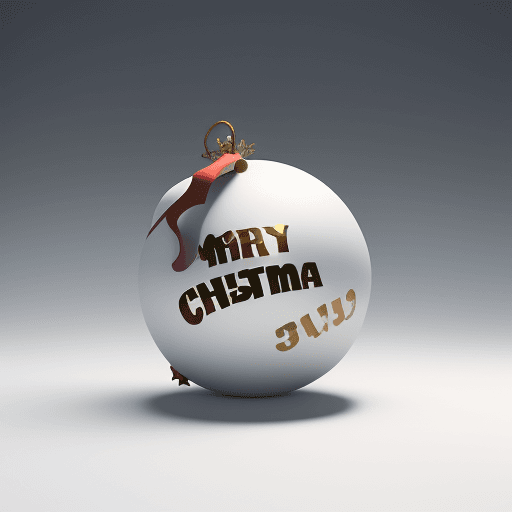 AI generated: dali design, merry christmas, simple and nice design look and feel, octane render, 3D, realistic, su...