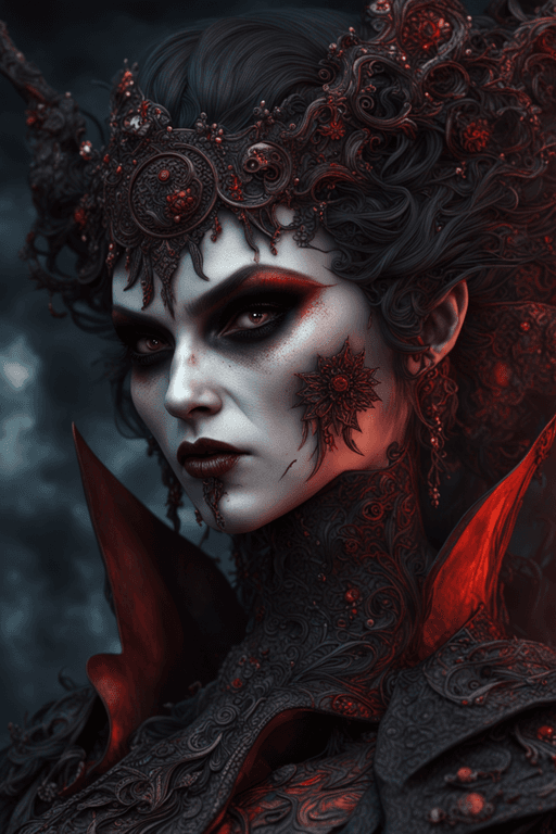 AI generated: creepy Vampire, uhd photorealisitc authentic psychotic angry madman wearing Vampire outfit and intri...