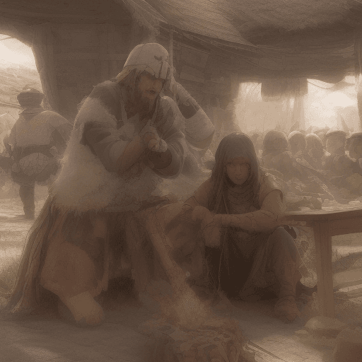 AI generated: 
"Quick cuts of battle preparation - warriors sharpening spears, Magellan's men readying weapons, vi...