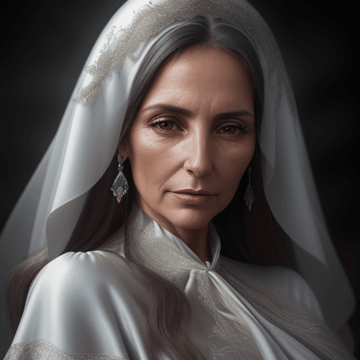 AI generated: beautiful argentinan woman with a realistic face, 45 years old, elegant women's dress, highly detail...