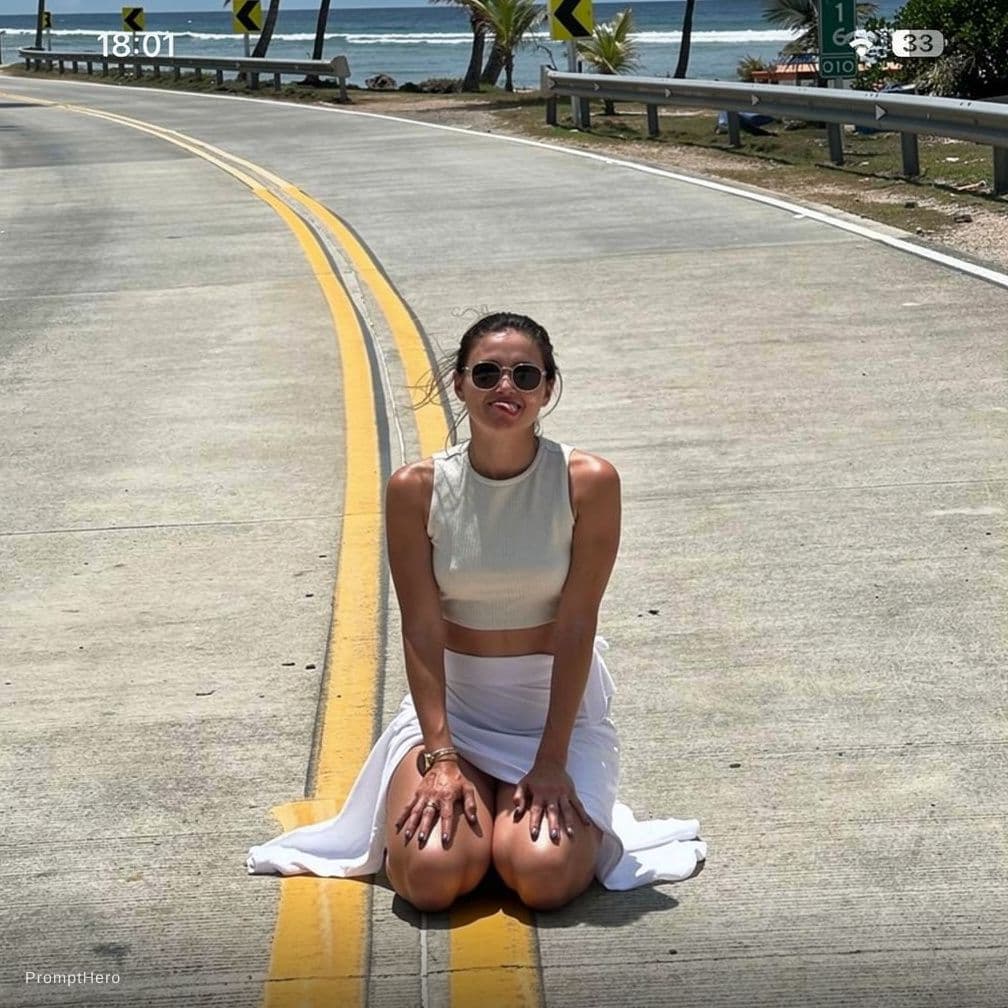 AI generated: Leave that person in the photo on their knees with their tongue sticking out and no bra.