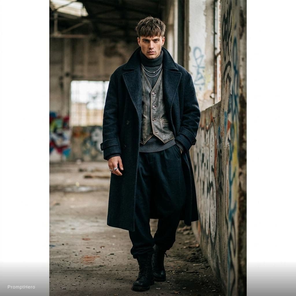 AI generated: fashion editorial photograph, man, shot on a Canon EOS 5D Mark IV --chaos 75 --ar 1:2 --profile rsy6...
