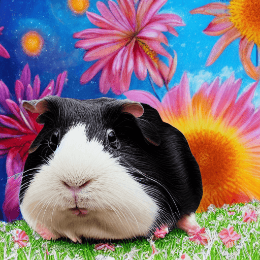 AI generated: a photorealistic portrait of a feminist comical guinea pig , surrounded by angela in heaven, beautif...