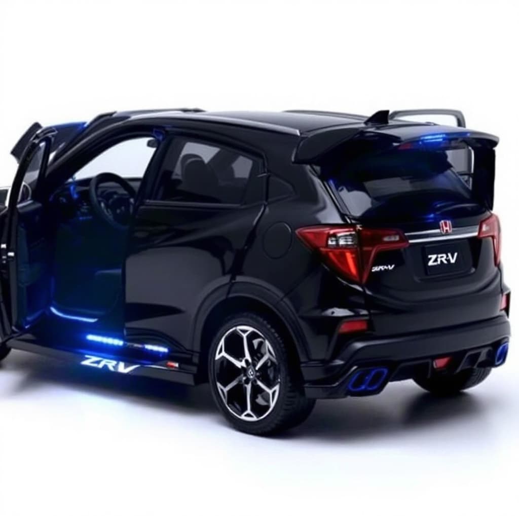 AI generated: Honda ZR-V SUV SPORT CAR model 2025 Ruse Black Metallic 