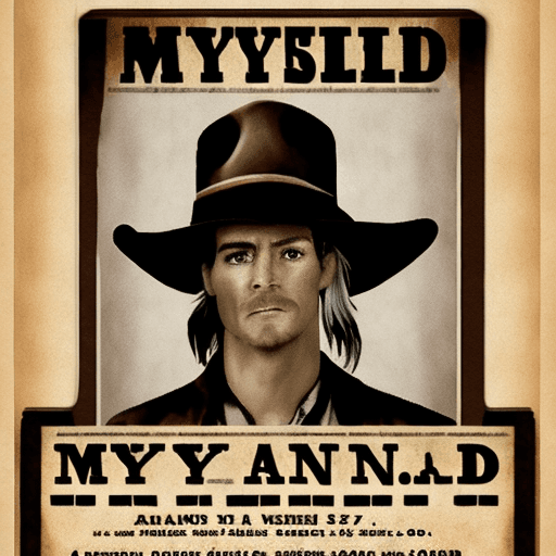 AI generated: western style wanted poster for MykeyLV with a reward of $3.27