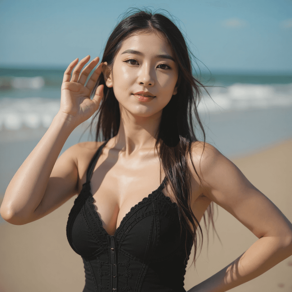AI generated: in a black dress