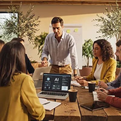 AI generated video: This is not a corporate office, not a coworking space and not an open-space workplace. It is a warm ...