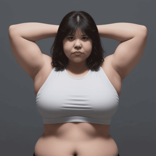AI generated: strong powerful fat woman