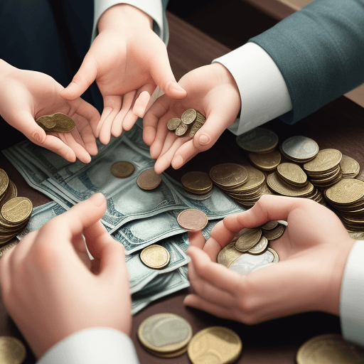 AI generated: Hands counting coins and bills harmoniously, representing the product's economic accessibilit
