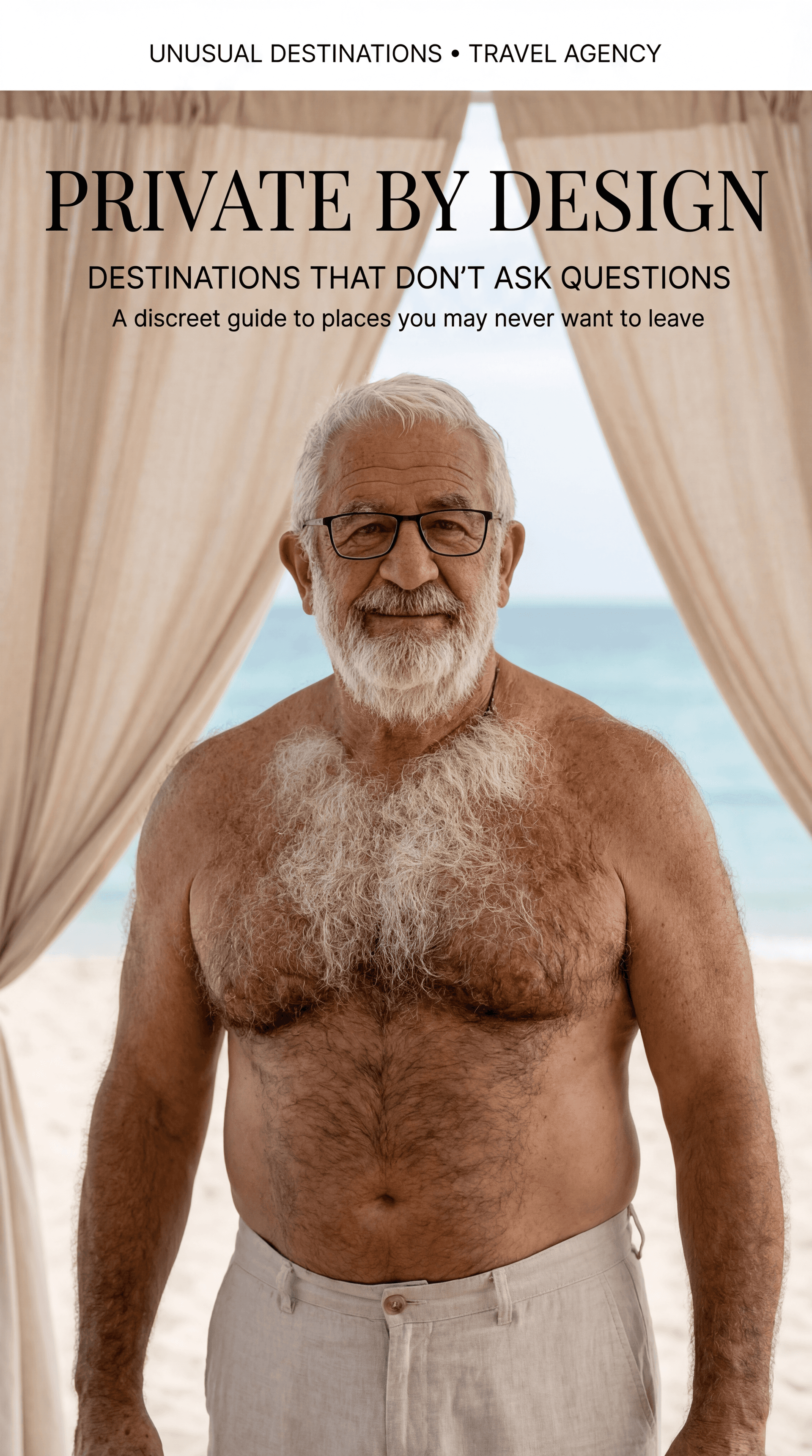 AI generated: ULTRA-REALISTIC PREMIUM TRAVEL AGENCY MAGAZINE COVER (vertical poster, 9:16).
High-end editorial lif...